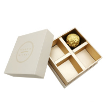 Wholesale Customized 4 Pieces Gift Paper Chocolate Bonbon Packaging Box